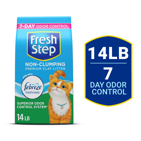 Fresh Step Non-Clumping Cat Litter with Febreze Freshness