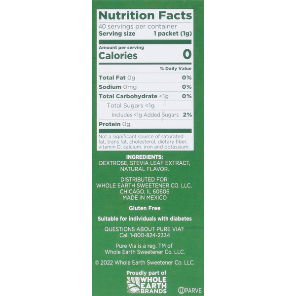 Pure Via Stevia Zero Calorie Sweetener