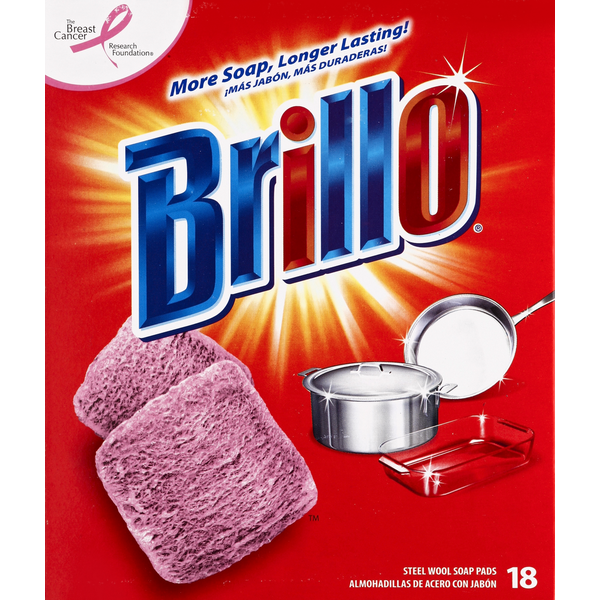 Tampons à récurer en laine d'acier Brillo pour un nettoyage efficace