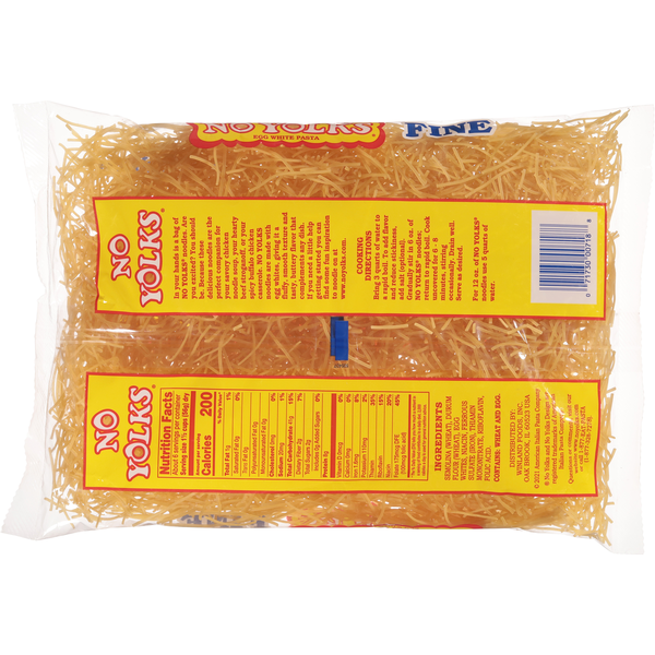 Pâtes aux blancs d'œufs No Yolks, Fines