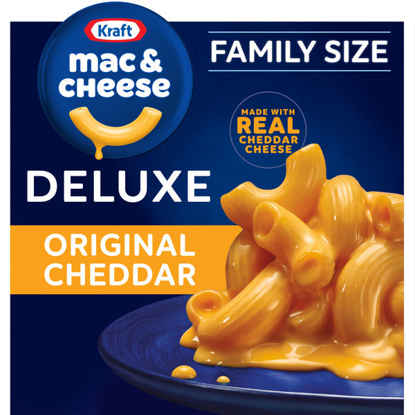 Kraft Deluxe Original Cheddar Mac & Cheese Dinner Family Size