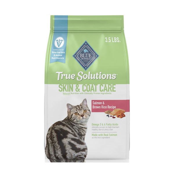 Blue Buffalo True Solutions Parfait pour la Peau et le Pelage Nourriture pour Chats, Saumon