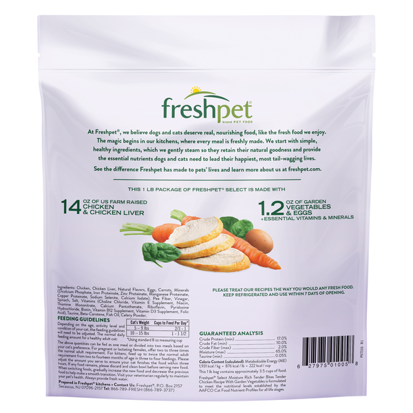 Freshpet Tender Chicken Recipe Cat Food - Moisture Rich Bites
