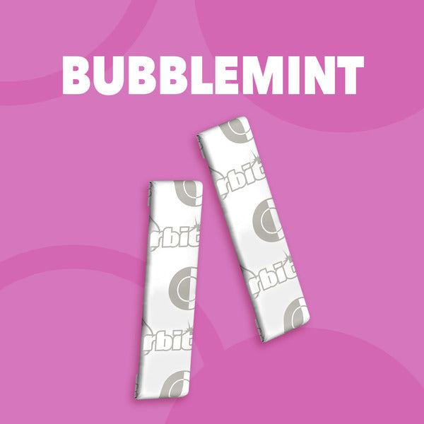 Gomme à mâcher Orbit Bubblemint sans sucre - Pack de 3