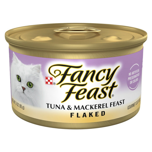 Purina Fancy Feast Thon et Maquereau en Flocons pour Chats