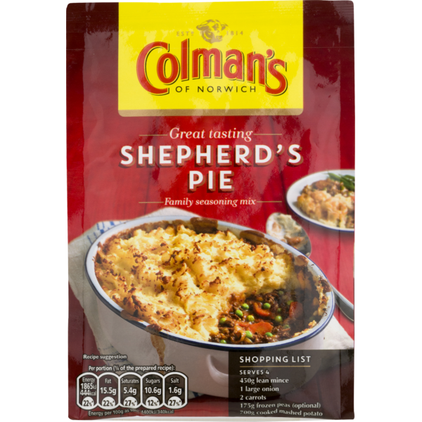 Colman's Of Norwich Shepherd's Pie Family Seasoning Mix