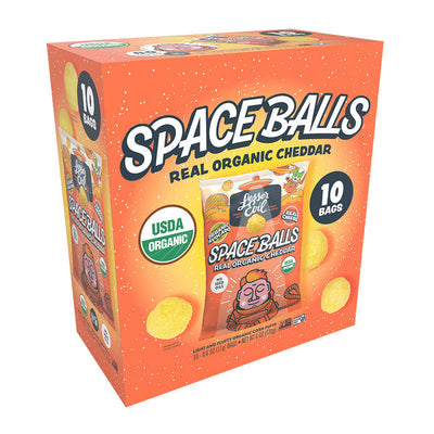 Boîte de collation LesserEvil Space Balls avec du vrai fromage