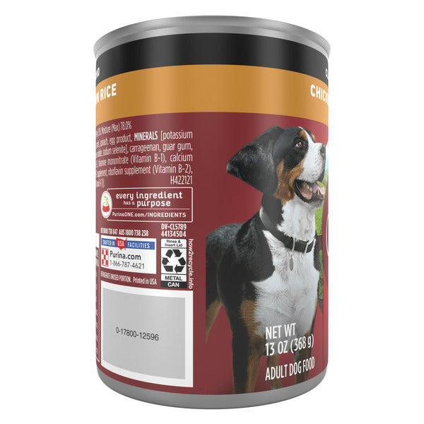 Purina ONE Classic Ground Chicken et Riz Brun Entrée pour Chiens