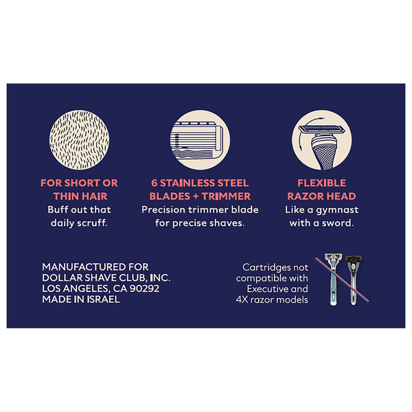 Recambios de cuchillas de afeitar de 6 hojas de Dollar Shave Club