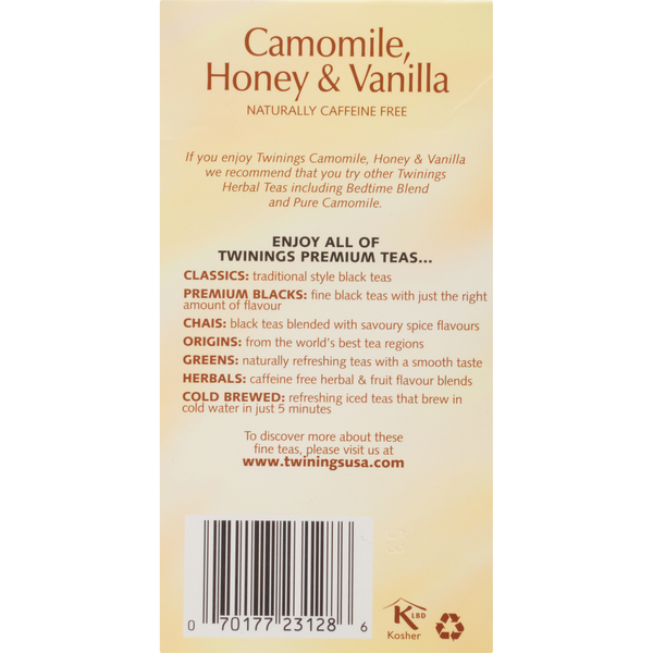 Thé Herbal Twinings Camomille, Miel & Vanille