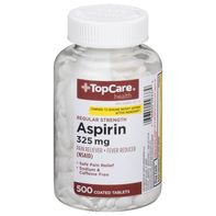 TopCare Aspirina de Fuerza Regular, 325 mg, Tabletas Recubiertas