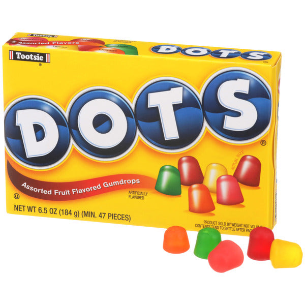 Gomitas de frutas surtidas Dots Original en caja de cine