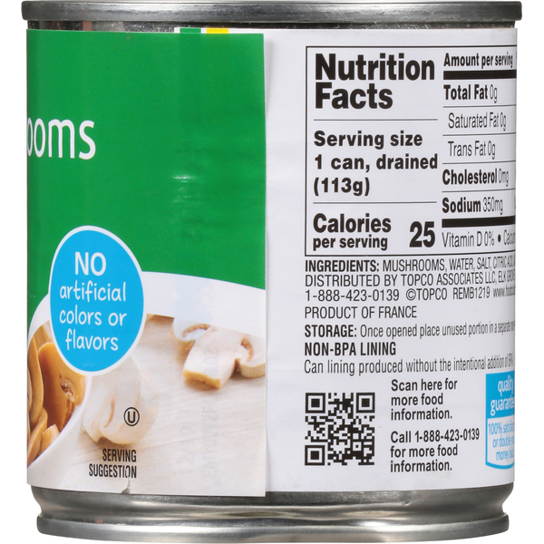 Food Club Sliced Mushrooms - Premium Quality