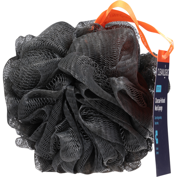 Cleanlogic Charcoal-Infused Mesh Bath Sponge