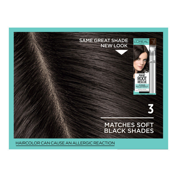 L'Oreal Root Rescue 10 Minute Hair Coloring Kit - Soft Black