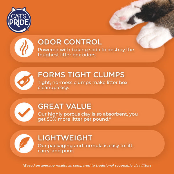 Cat's Pride Lightweight Clumping Litter with Baking Soda