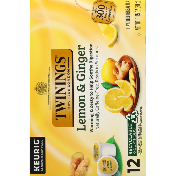 Twinings Lemon & Ginger Flavored Herbal Tea