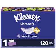 Kleenex Ultra Soft Facial Tissues - Caja plana de 3 capas