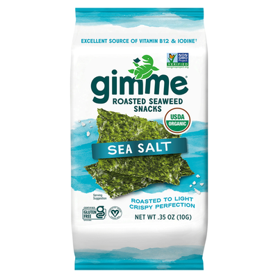 gimMe Snacks de Nori Rôtis Biologiques avec Sel de Mer