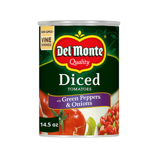 Tomates en dés Del Monte avec poivrons verts et oignons
