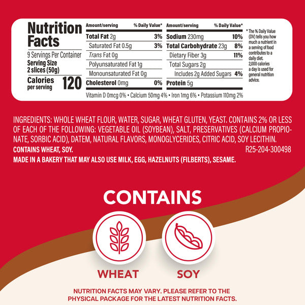Pan Integral Sara Lee - 16 oz