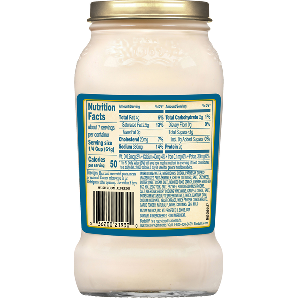 Salsa Alfredo de Champiñones Bertolli