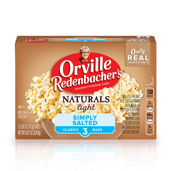 Palomitas de maíz Orville Redenbacher Naturals Light Simply Salted para microondas