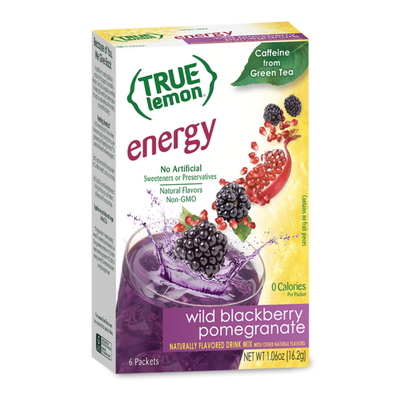 Mezcla de Bebida Energética True Lemon Sabor Mora Silvestre y Granada