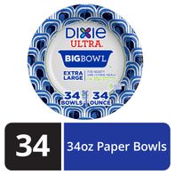 DIXIE ULTRA® Compostable Big Bowl Paper Bowls, 34 oz