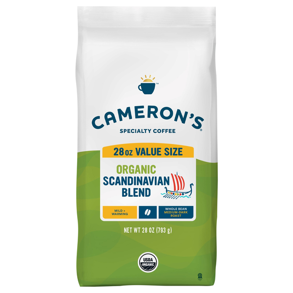 Cameron's Coffee Mezcla Escandinava Orgánica de Granos Enteros Tostado Medio-Osuro