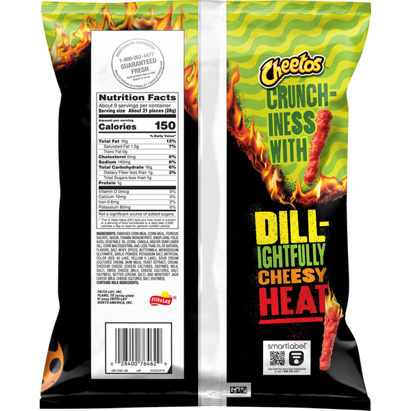 Cheetos Snacks au Fromage Croquant - Flamin' Hot Dill Pickle