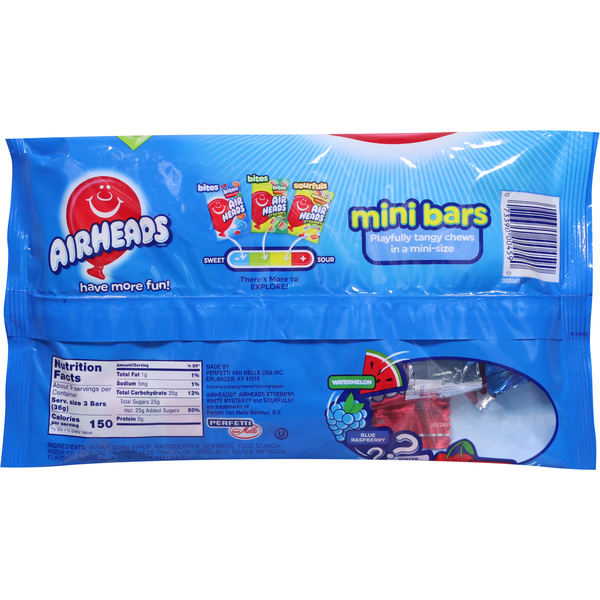 Barres Mini AirHeads Saveurs Assorties