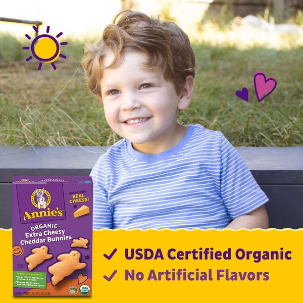 Annie's Organic Extra Cheddar Bunnies Snack Crackers