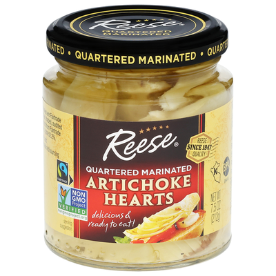 Cœurs d'artichauts marinés en quartiers Reese's