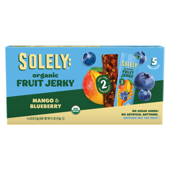 Solely Organic Fruit Jerky, Mangue & Myrtille Multipack