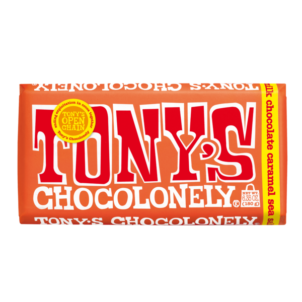 Barra de Chocolate con Caramelo y Sal Marina de Tony's Chocolonely