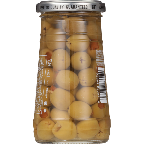 Aceitunas Manzanilla Rellenas de Pimiento con Bajo Contenido de Sodio Pearls