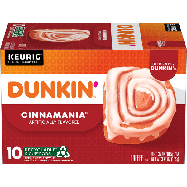 Dunkin' Cinnamania Coffee - 10 K-Cup Pods for Keurig
