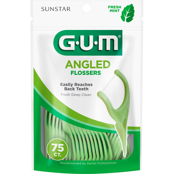 Hilo Dental GUM en Ángulo con Sabor a Menta Fresca
