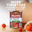 Tomates Diced Sin Sal Añadida de Hunt's con Albahaca, Ajo y Orégano