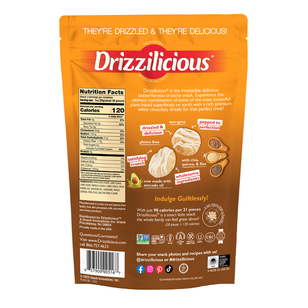 Bouchées de Mini Gâteaux de Riz Drizzilicious, Tourbillon de Cannelle
