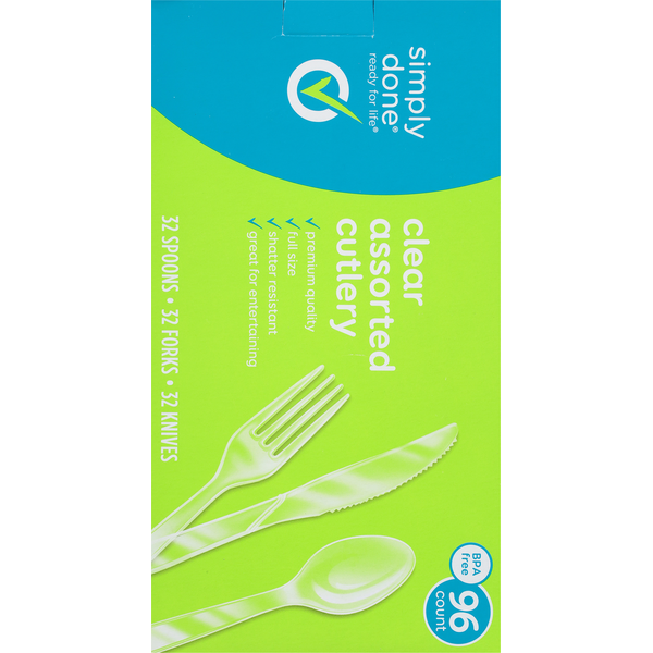 Simply Done Assorted Clear Cutlery Set