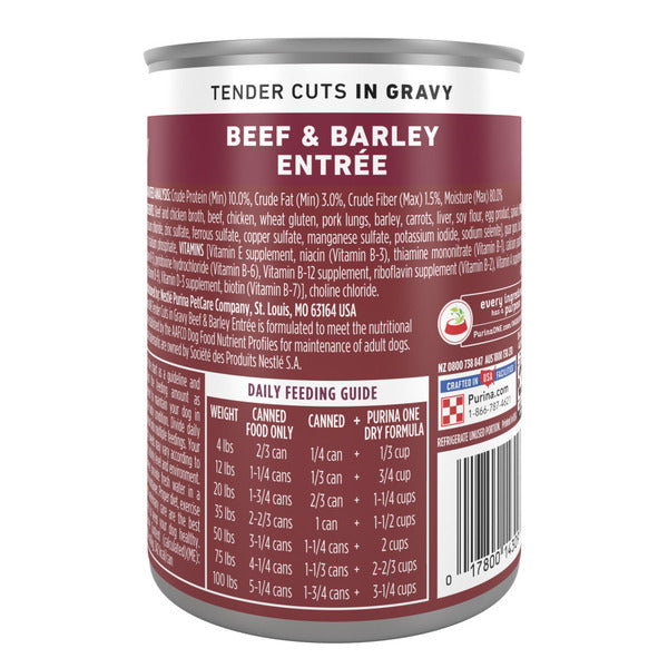 Purina ONE Tender Cuts dans une sauce au bœuf et à l'orge pour chiens