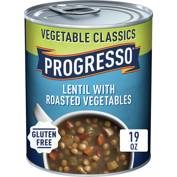 Soupe de lentilles Progresso aux légumes rôtis