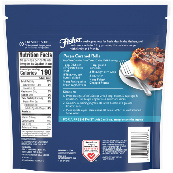 Fisher Chopped Pecans - Premium Quality Nuts