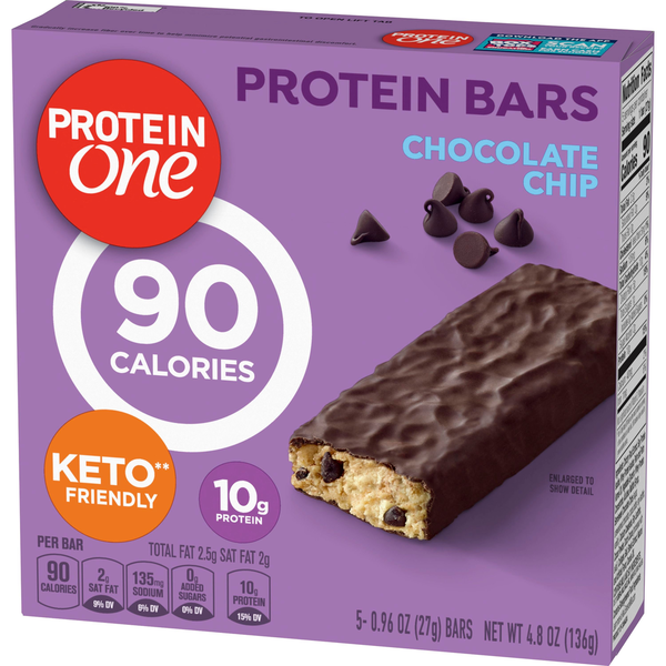 Barras de Proteína One de 90 Calorías con Chispas de Chocolate