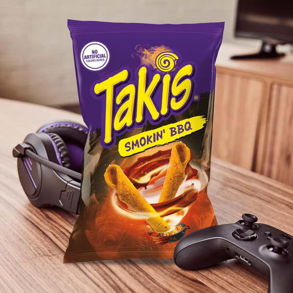 Takis Smokin' BBQ Tortilla Chips Enrollados - 9.9 oz Tamaño para Compartir