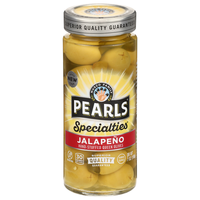 Aceitunas Reinas Rellenas de Jalapeño Pearls Specialties