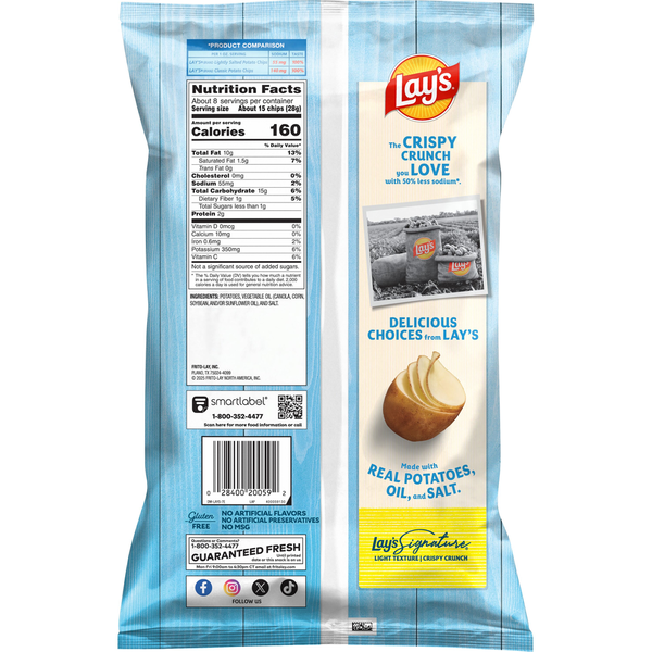 Papas Fritas Clásicas Lay's, Ligeramente Saladas