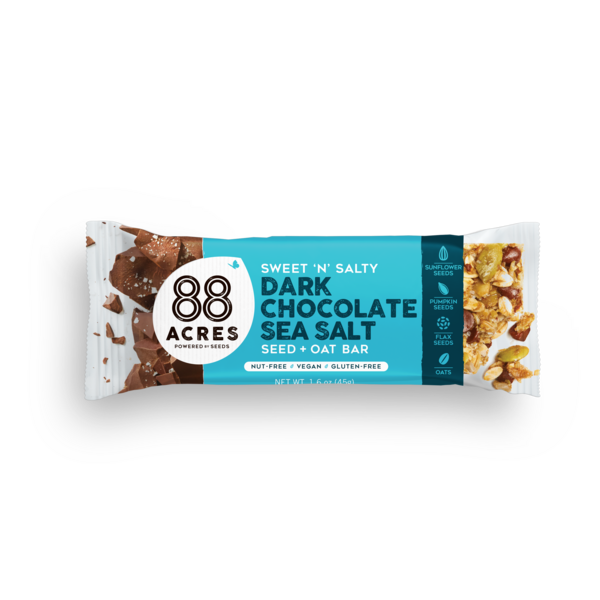 Barra de Semillas y Avena con Chocolate Oscuro y Sal Marina 88 Acres